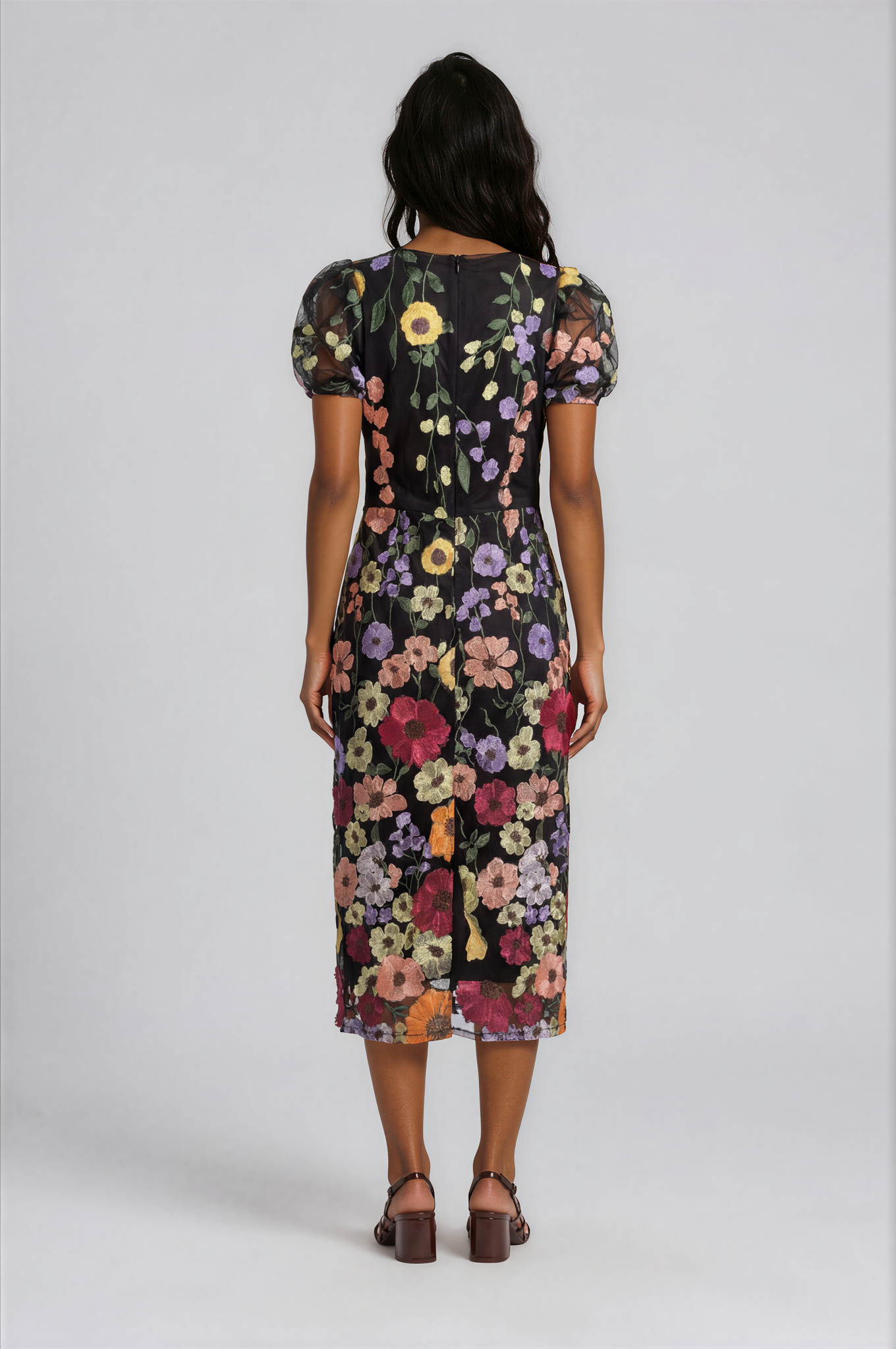 Robe fleurie noire