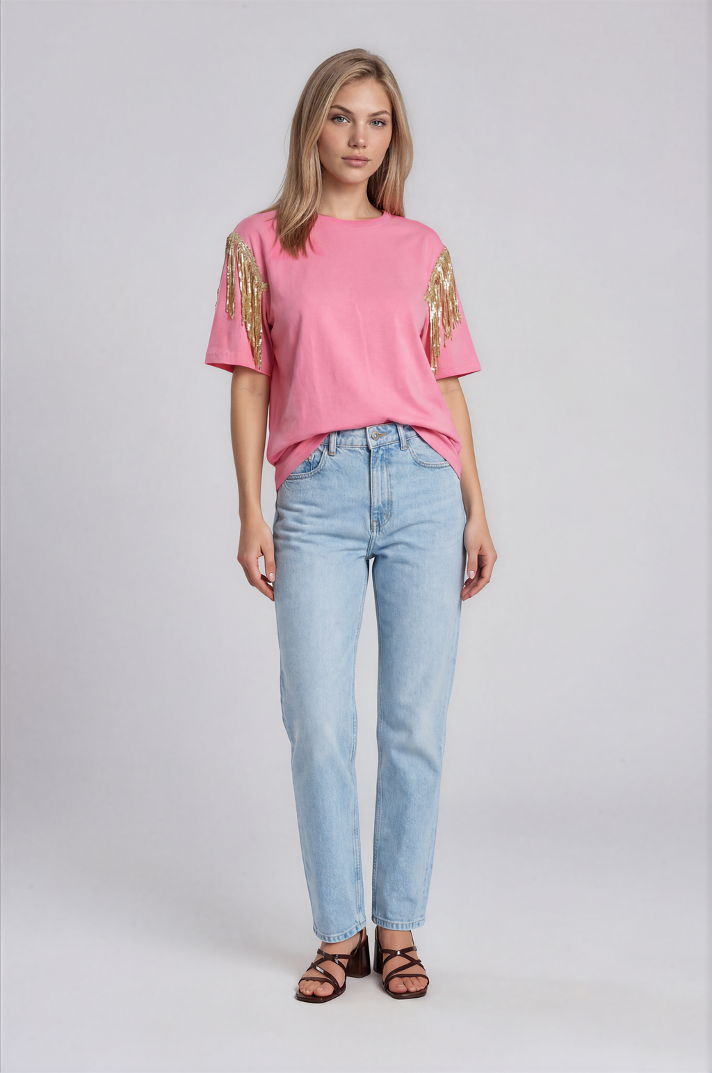 Tee-shirt rose Made IN ITALY
